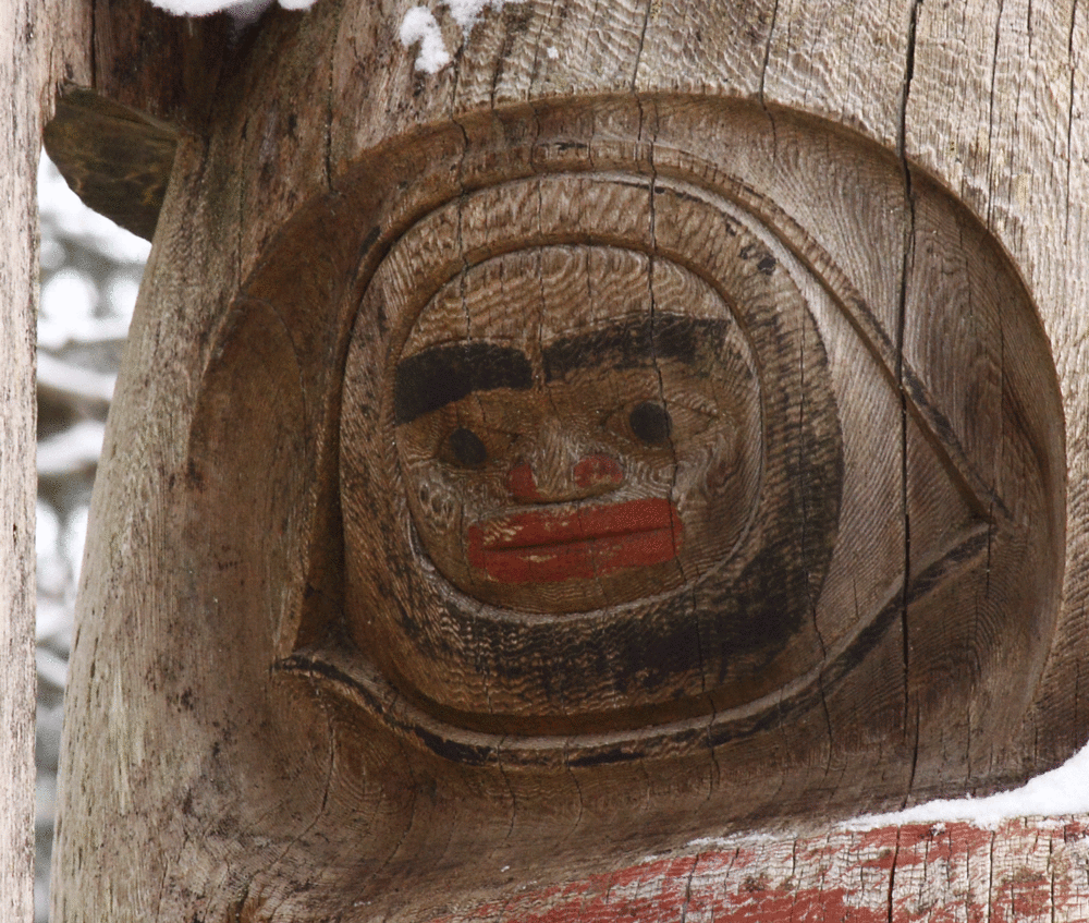 Eye detail, One Legged Fisherman Totem.