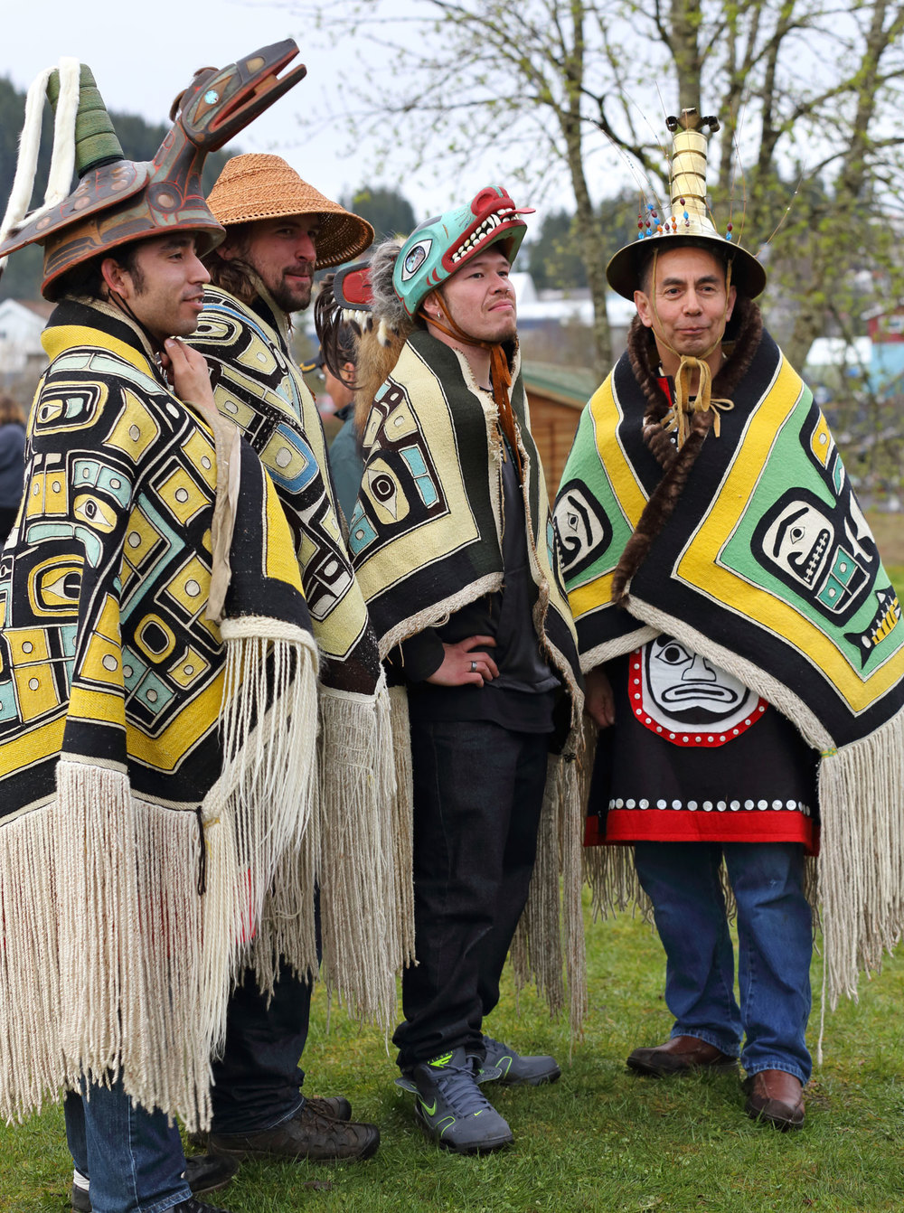  The Alaska Native Elders and clan leaders who greeted the canoes and called for them to land at Shakes Island during the rededication celebration. 