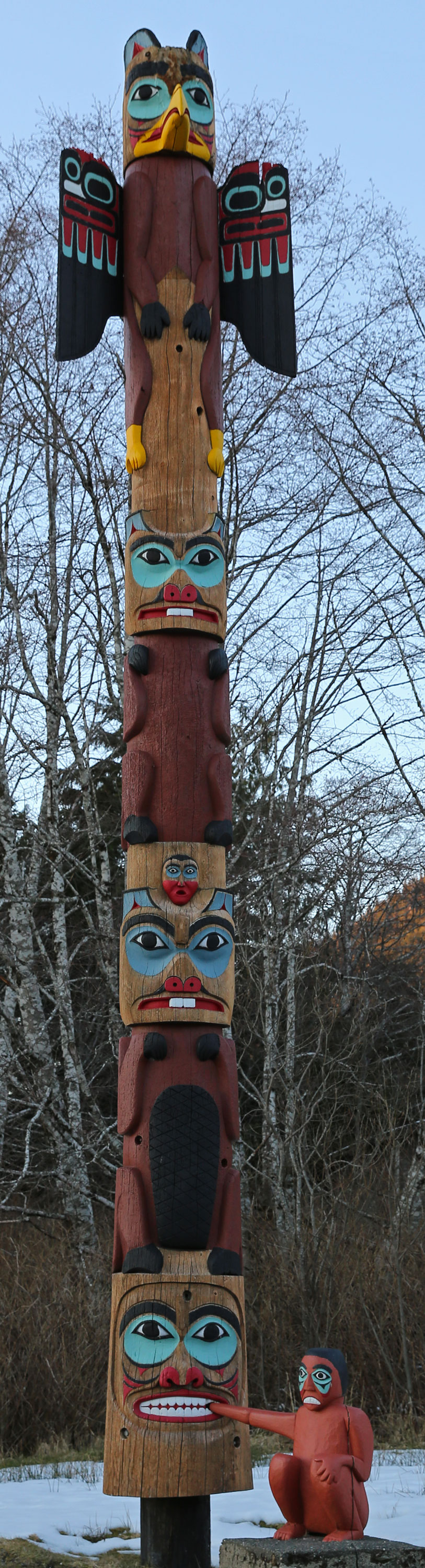 Saxman Native Village Totem pole Alaska