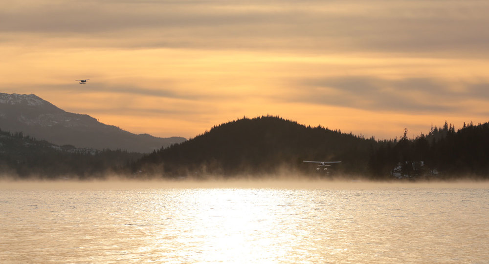 Floatplanes departing Thorne Bay Alaska