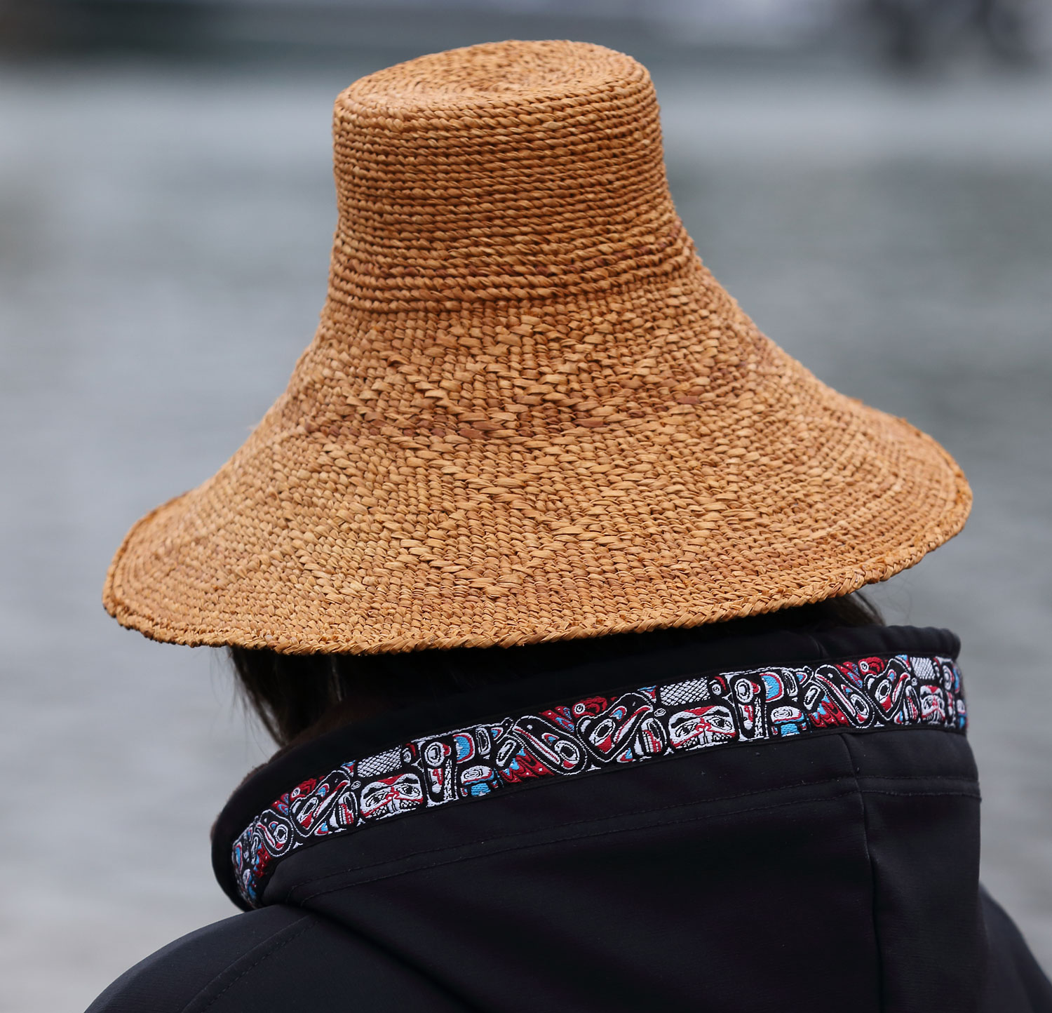 Alaska Native Tlingit cedar bark hat Wrangell