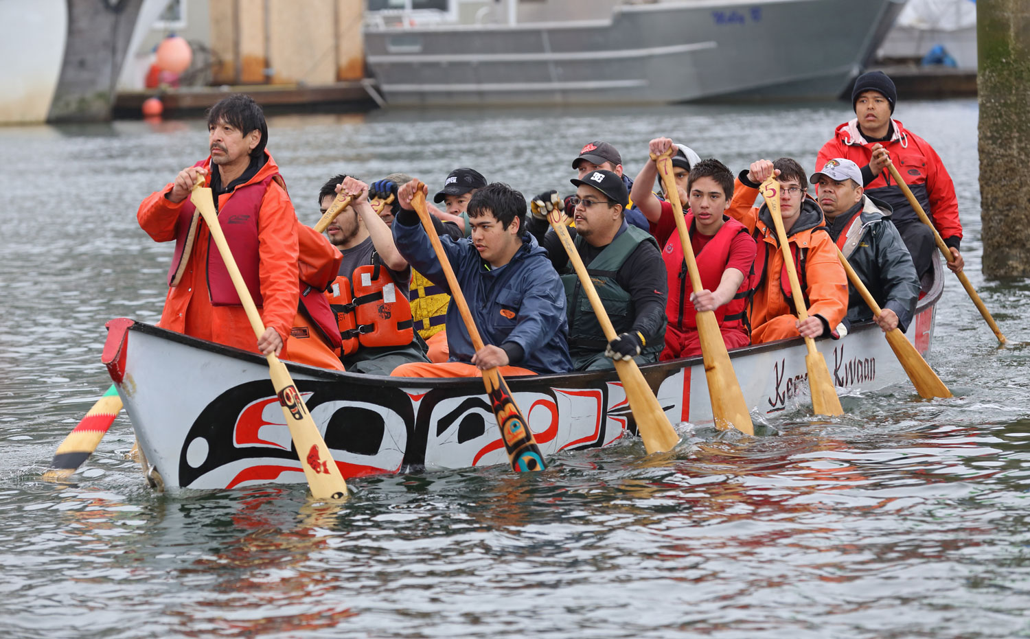 Alaska Native canoe Shakes Island Rededication Wrangell Alaska