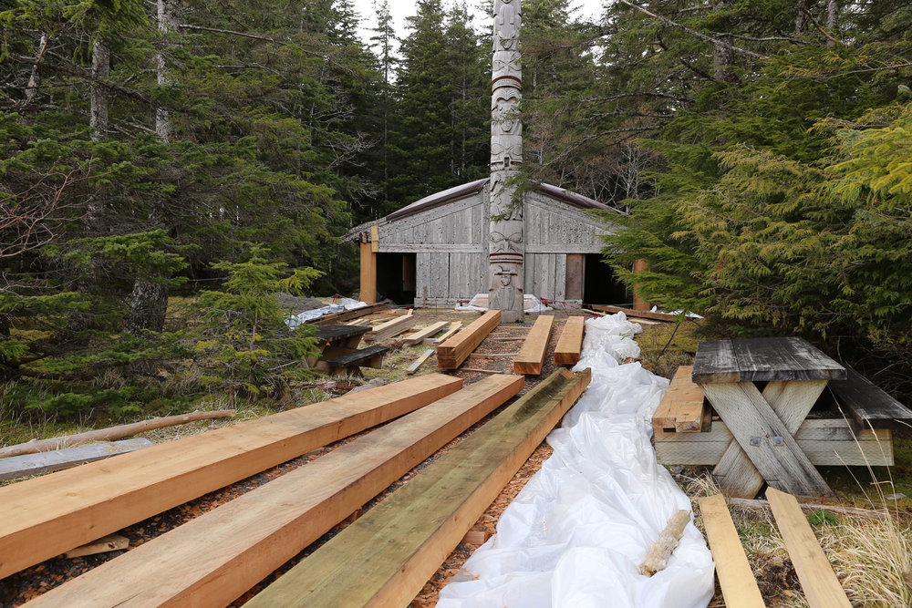 This is the Whale House during the restoration work in 2014.