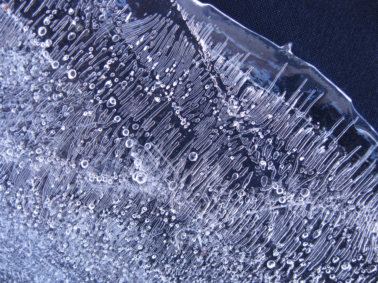 Ice with bubbles