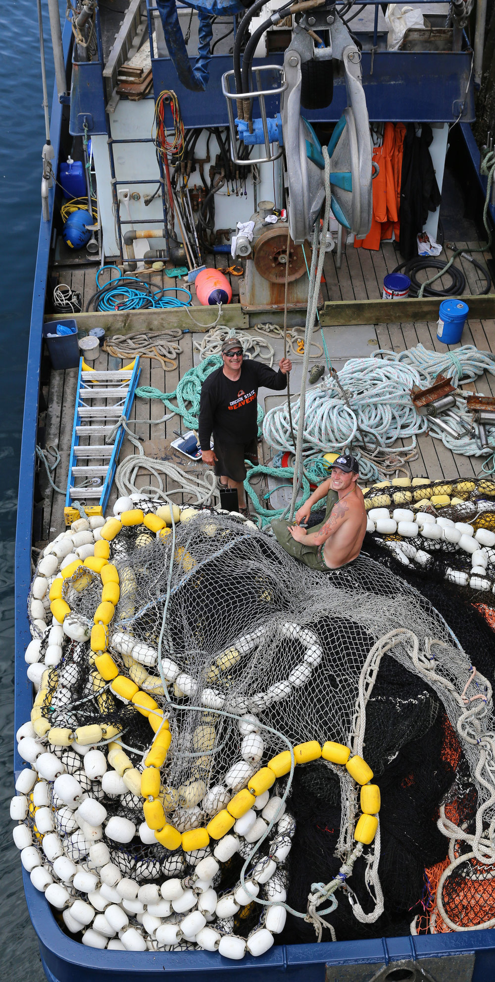  Big smiles from the deck of the F/V VIKING SPIRIT in Petersburg, Alaska.  