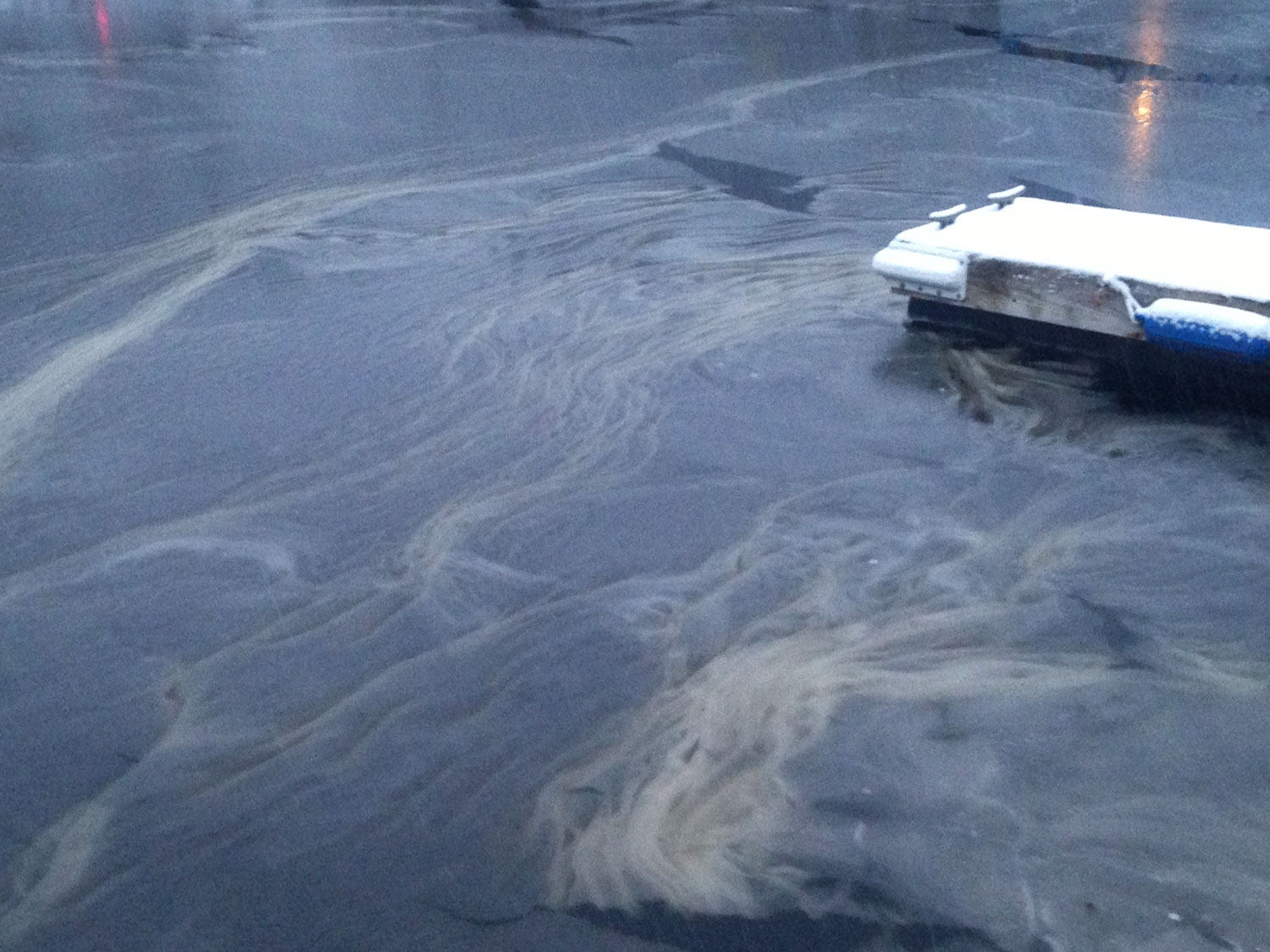 Slush by the dock