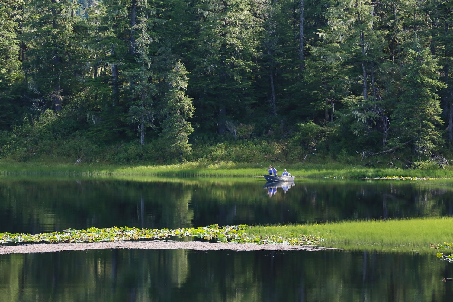 Kids fishing at Pat's Lake