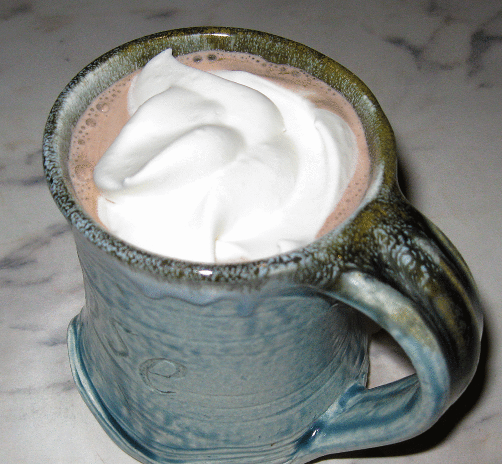 Hot chocolate whipped cream