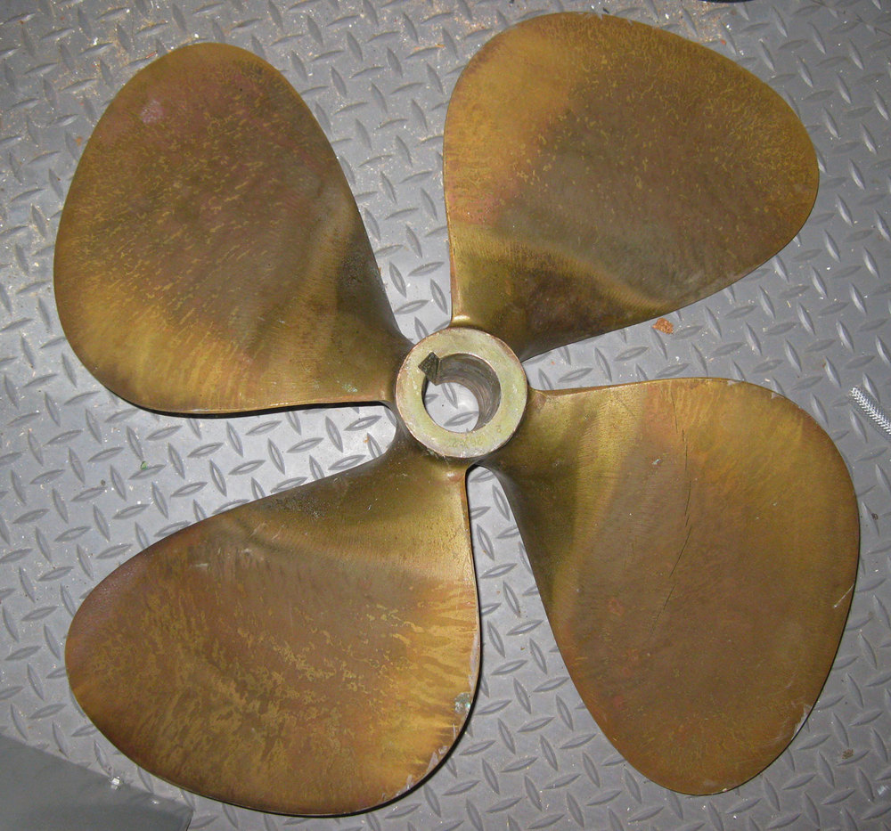 Four blade boat propeller