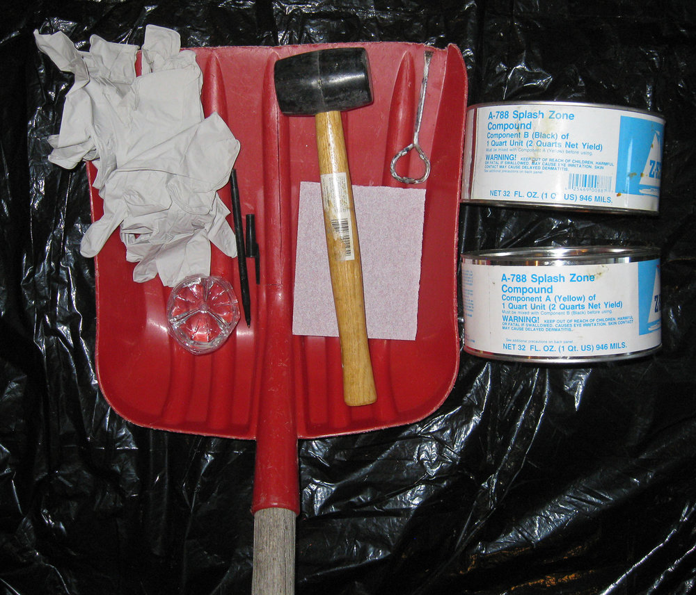 Splash zone shovel repair kit